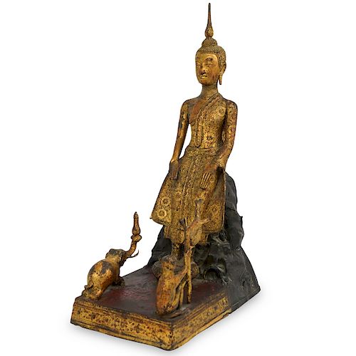 HINDU GILDED BRONZE AND MIXED METAL
