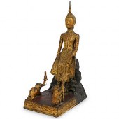 HINDU GILDED BRONZE AND MIXED