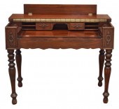 HINGED-TOP MAHOGANY SPINET DES