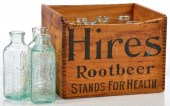 Hires Rootbeer Bottles in Case