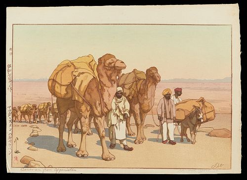 HIROSHI YOSHIDA "CARAVAN" PRINT
