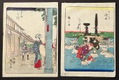 HIROSHIGE, 2 ORIGINAL JAPANESE