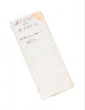 Historic Bill of Sale for a Sl