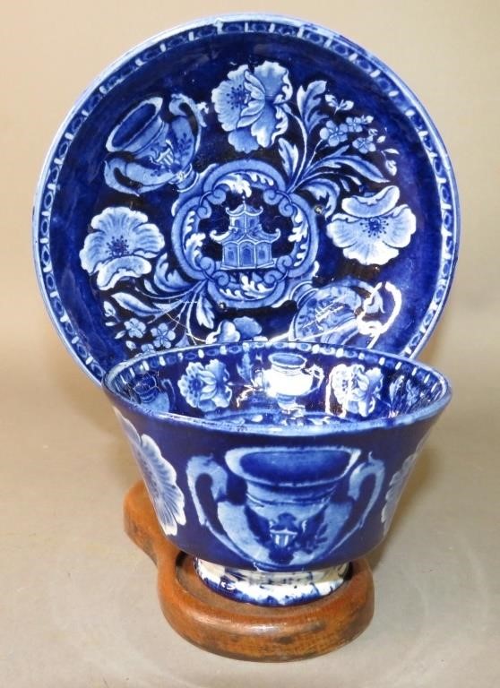 HISTORIC BLUE AMERICAN EAGLE ON URN