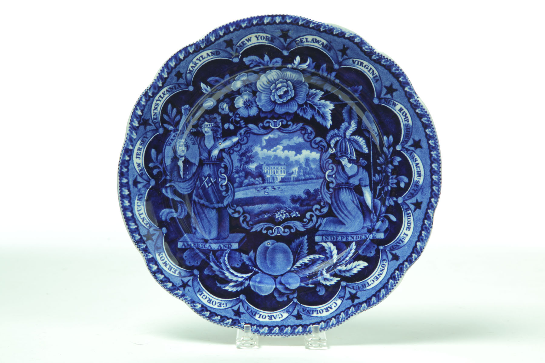 HISTORIC BLUE STAFFORDSHIRE SOUP