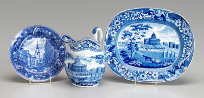 Historic blue transferware, Boston: