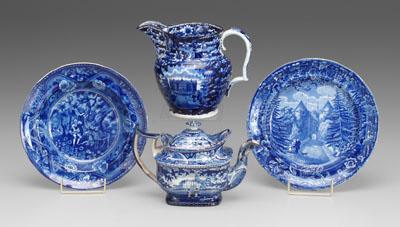 Historic blue transferware: shallow