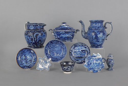 Historical blue Staffordshire