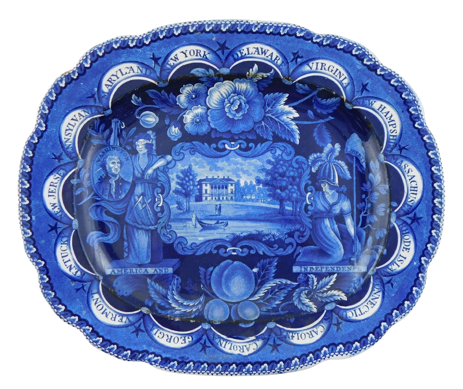 +HISTORICAL BLUE STAFFORDSHIRE: