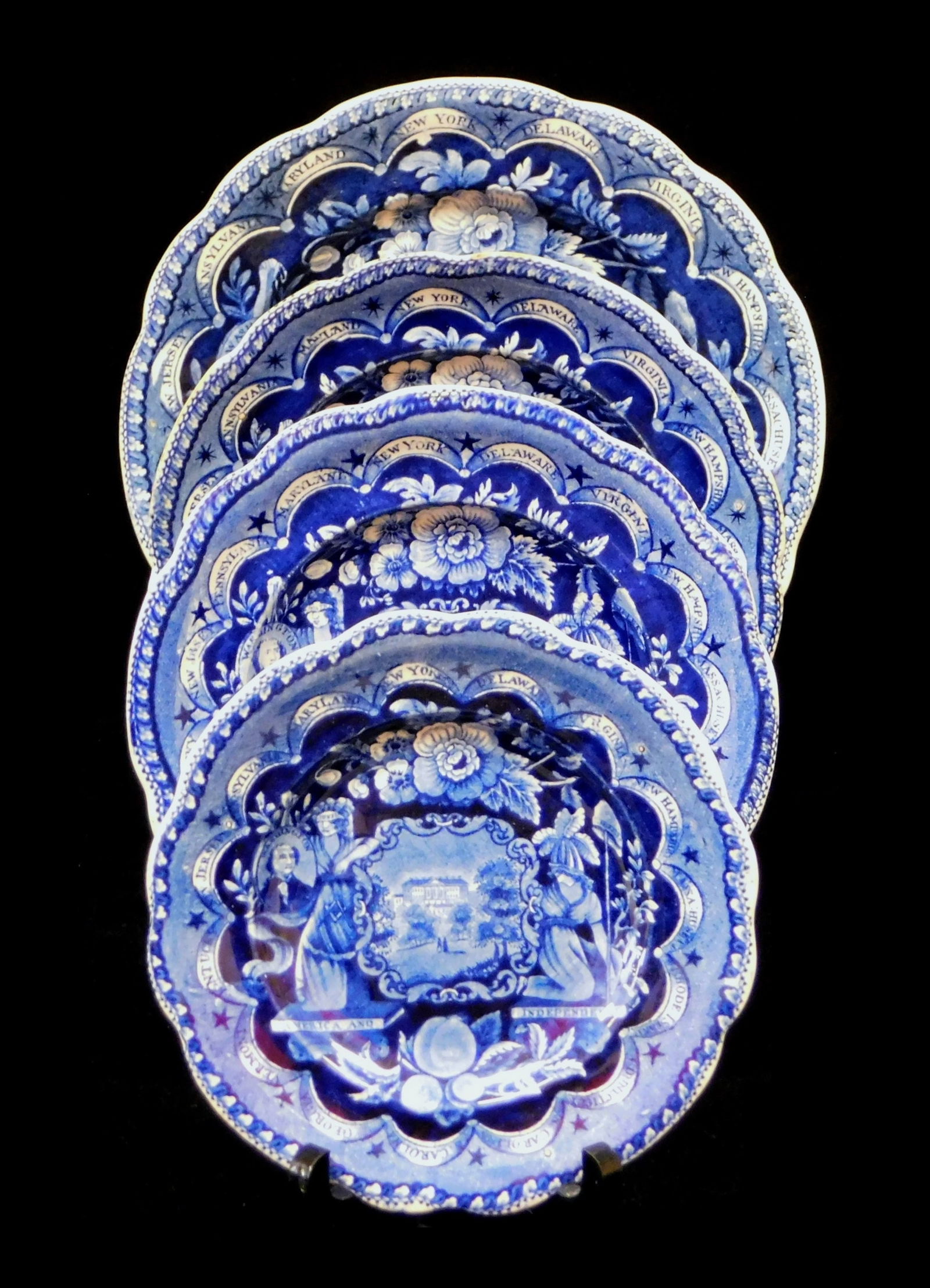 +HISTORICAL BLUE STAFFORDSHIRE: