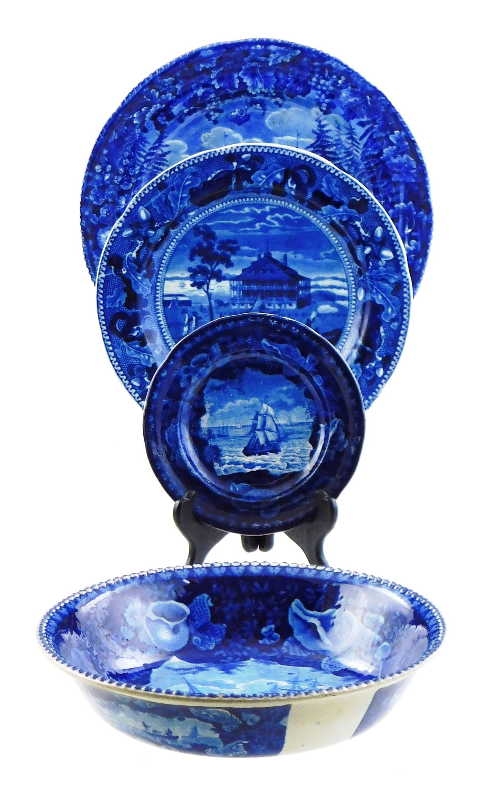 +HISTORICAL BLUE STAFFORDSHIRE: