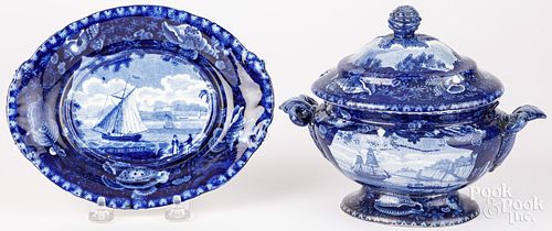 HISTORICAL BLUE STAFFORDSHIRE GRAVY