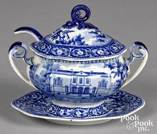 HISTORICAL BLUE STAFFORDSHIRE GRAVY