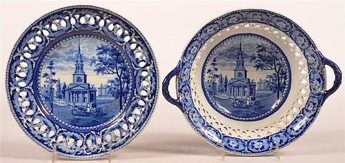 HISTORICAL BLUE TRANSFER BOWL AND