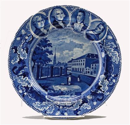 Historical blue transfer-printed