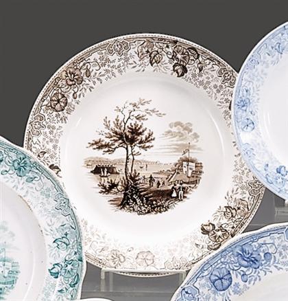 Historical brown transferware