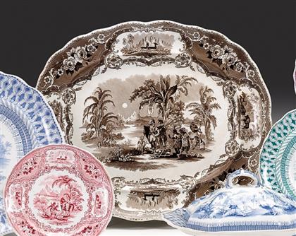 Historical brown transferware