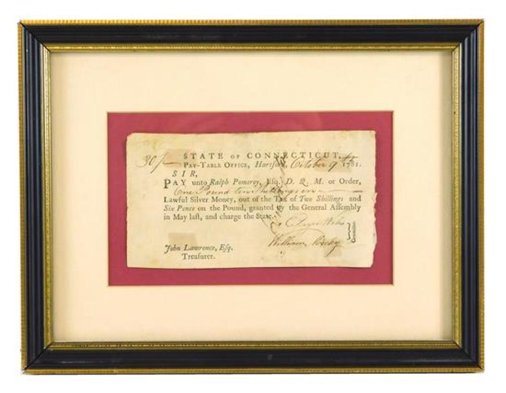 HISTORICAL DOCUMENT: 1781