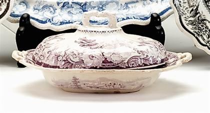 Historical purple  transferware