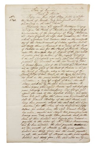 HISTORICAL RECORD: SLAVE BILL OF