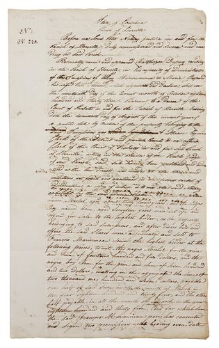 HISTORICAL RECORD: SLAVE BILL OF