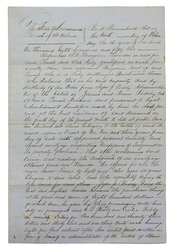 HISTORICAL RECORD: SLAVE BILL OF