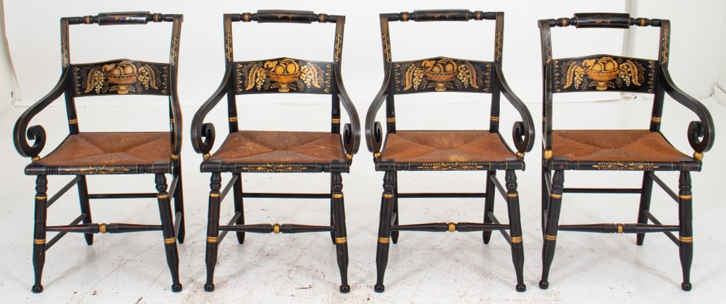 HITCHCOCK CHAIRS, STENCILED &