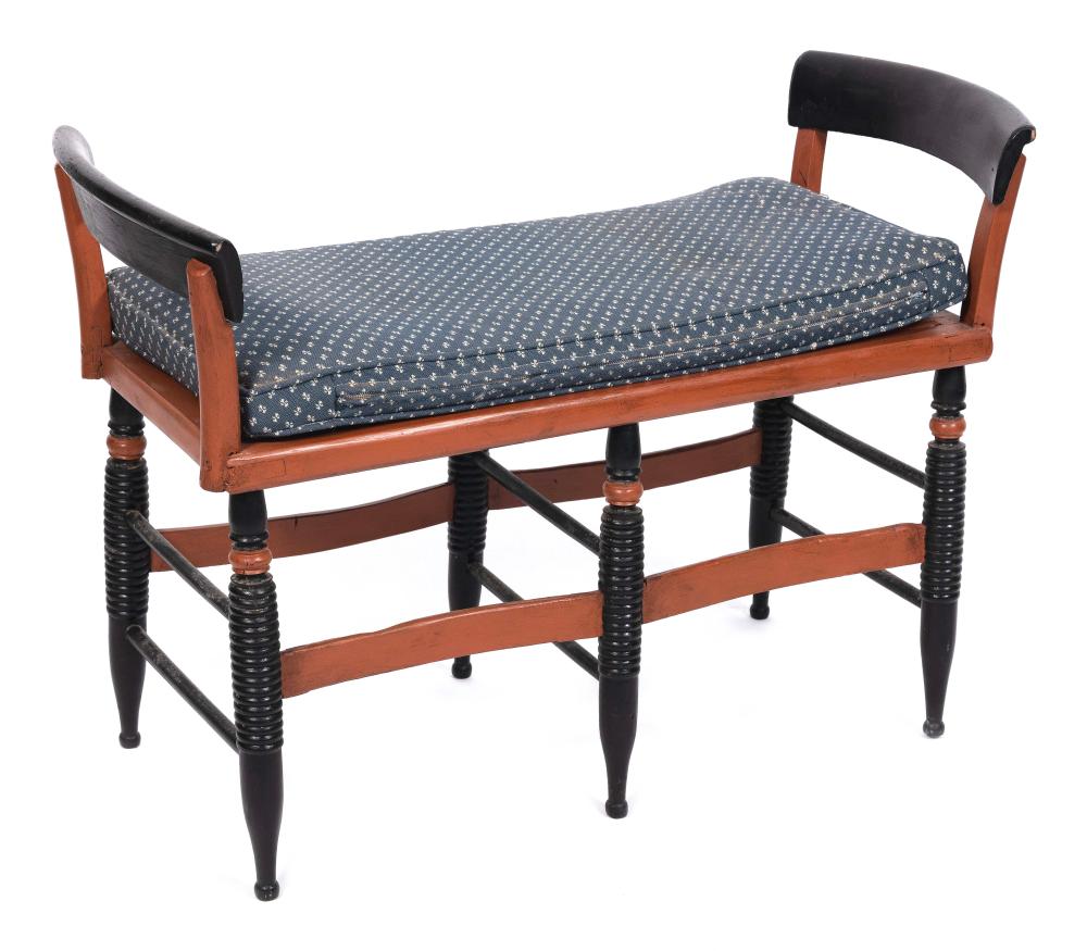 HITCHCOCK-STYLE SETTEE BENCH 19TH