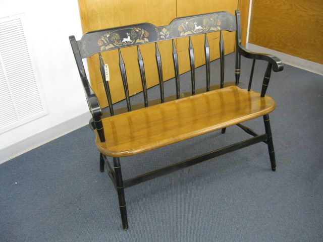 Hitchcock Style Settee stencil back