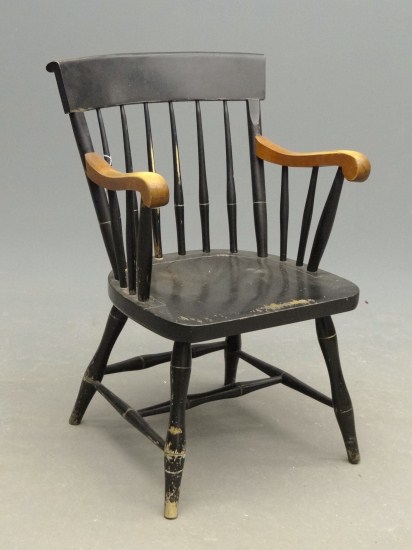 Hitchcock type armchair in black