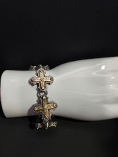 HJ122 SILVER AND YELLOW GOLD C