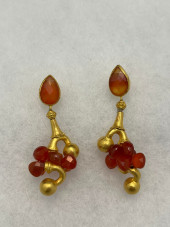 HJ167 22K YELLOW GOLD DROP EAR