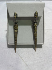 HJ182 18K YG & SILVER FILIGREE