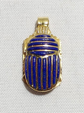 HJ207 18K YG BLUE ENAMEL SCARA