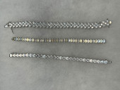 HJ258 3 SILVER CUBIC ZIRCON BR