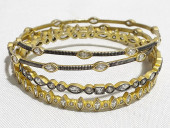 HJ261 FOUR GOLD PLATED SILVER