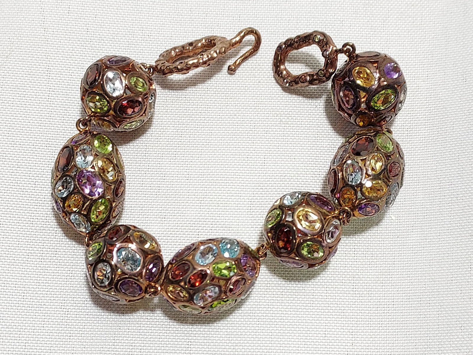 HJ292 GOLD PLATED SEMI-PRECIOUS