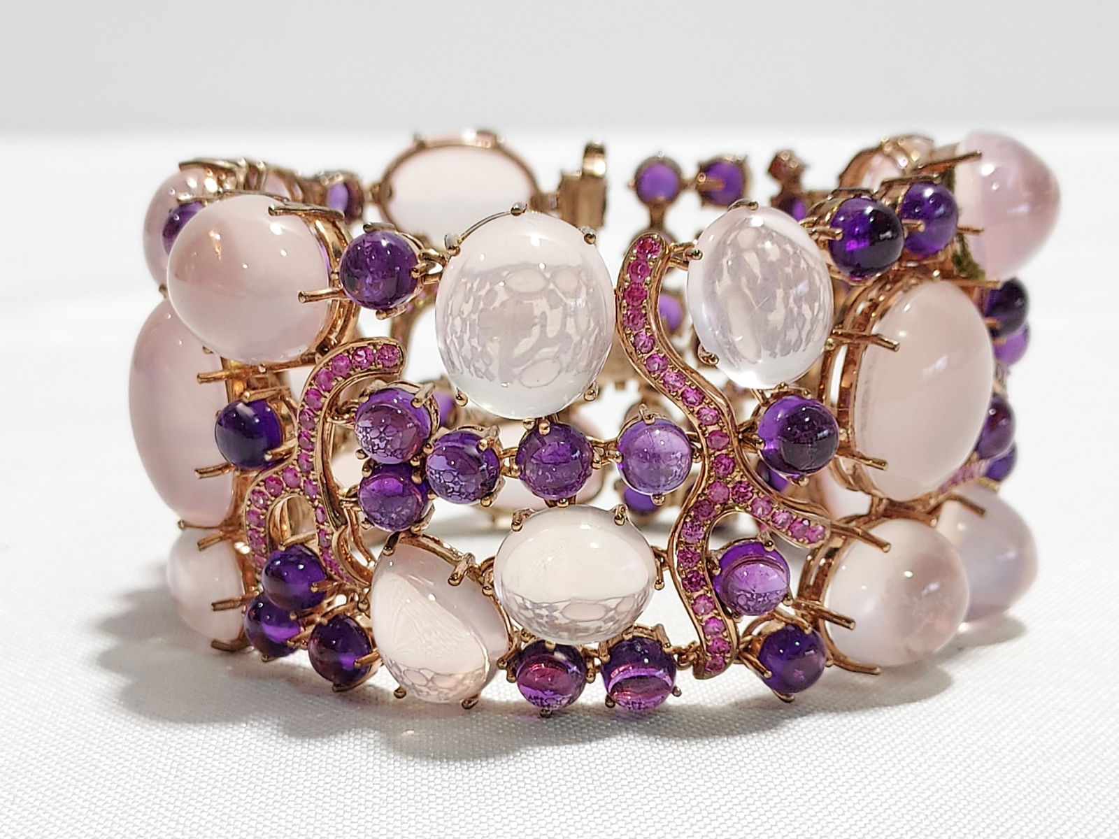 HJ293 AMETHYST & ROSE QUARTZ