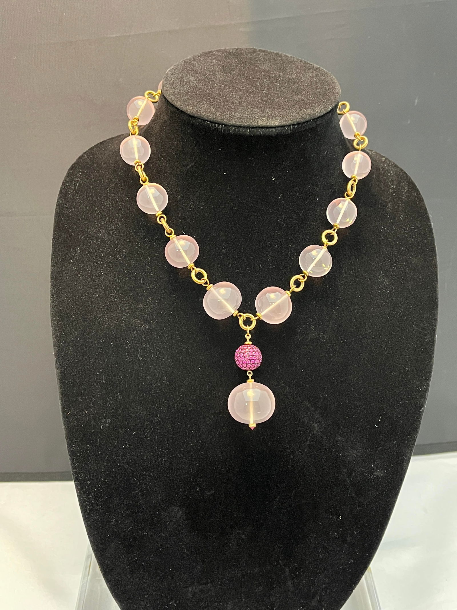 HJ294 ROSE QUARTZ & PINK SAPPHIRE