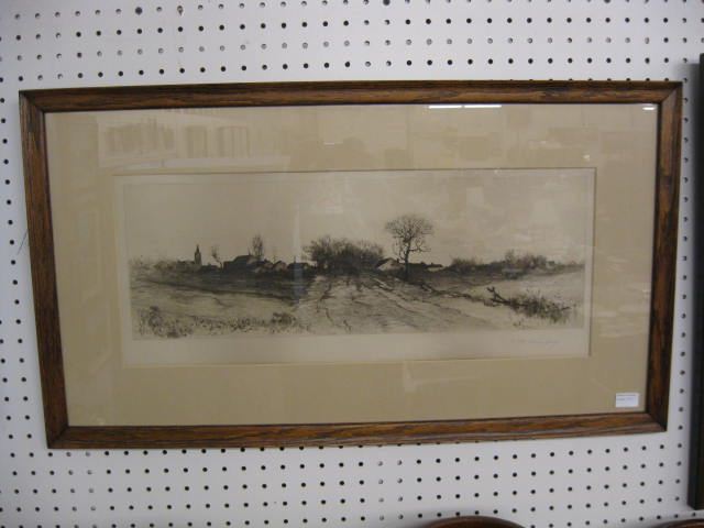 H.M. Rosenberg Etching Farmhouses