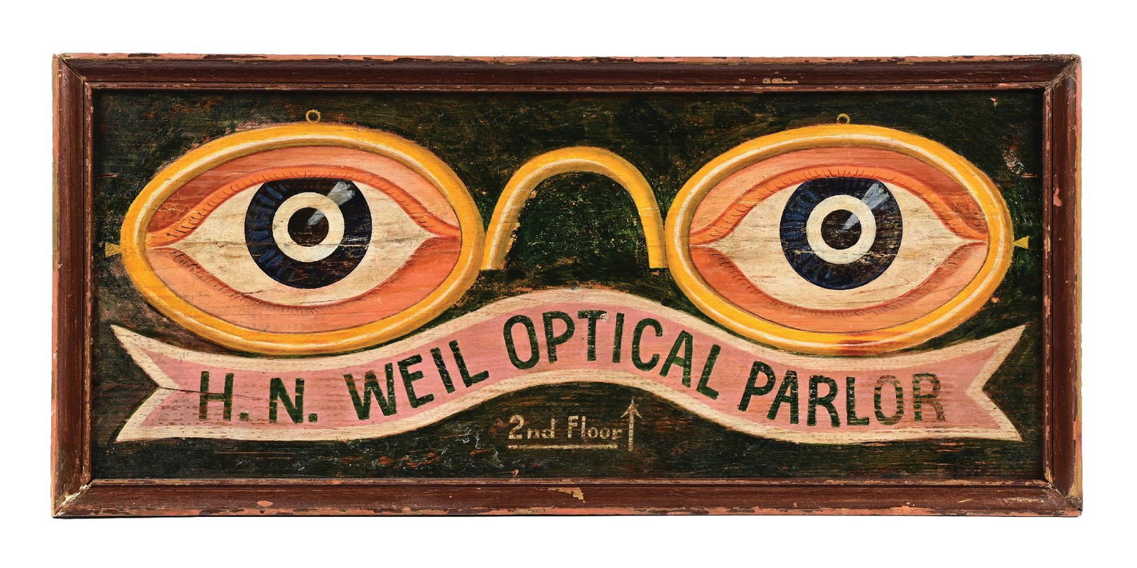 H.N. WEIL OPTICAL PARLOR SIGN W/