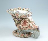 HOBE DRESDEN PORCELAIN CORNUCO
