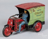 HOGE TIN WIND-UP CYCLE CAR TRA