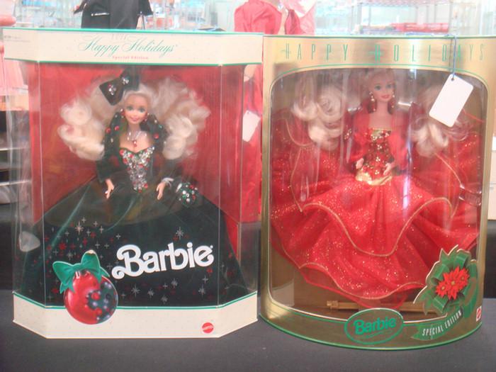 Holiday barbie Dolls, All mint in