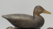 HOLLOW-CARVED BLACK DUCK DECOY
