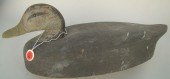 HOLLOW-CARVED BLACK DUCK DECOY