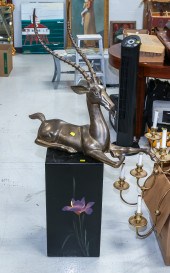 HOLLOW CAST BRASS ANTELOPE; LA
