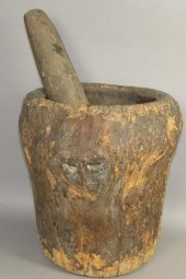 HOLLOW LOG MORTAR & RIVER STON