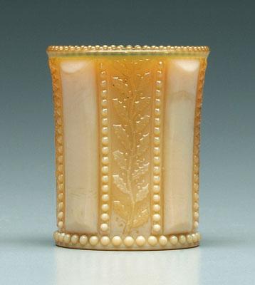 Holly Amber tumbler, beaded