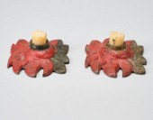 HOLLY CANDLE HOLDERSA pair of